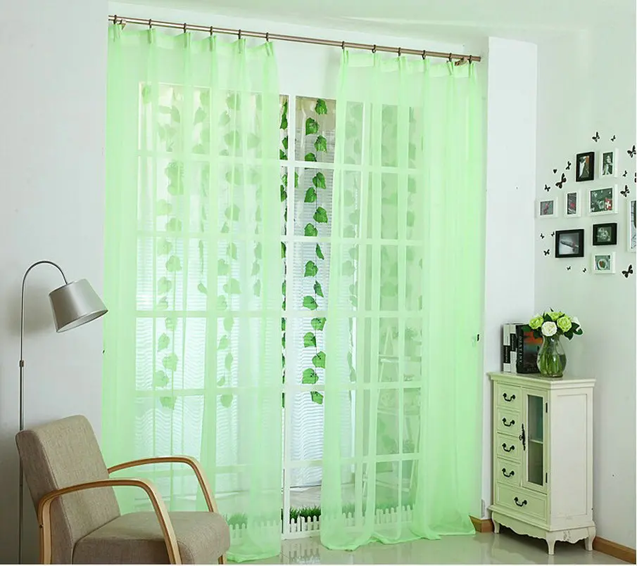 Горячая Распродажа украшения мягкий отвесный тюль занавески для гостиной