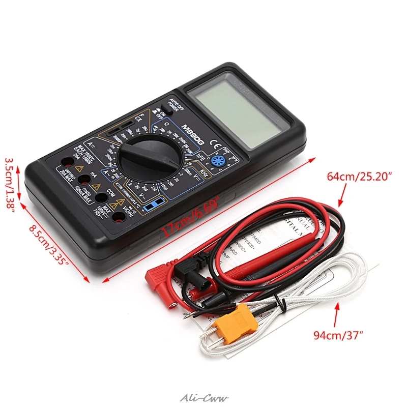 Цифровой мультиметр M890G DMM AC DC Вольт Ом измеритель температуры