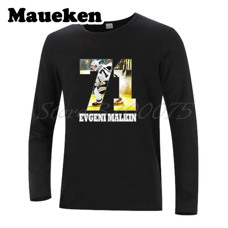 Мужская футболка с длинным рукавом Evgeni Malkin 71 Россия hockeying Star одежда мужская на