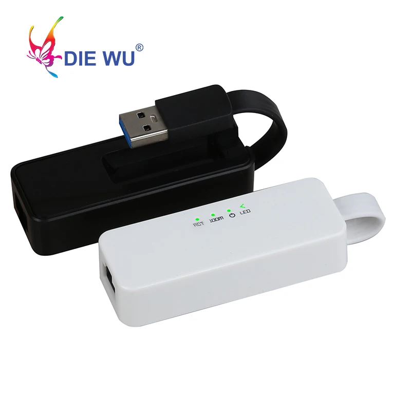 Diewu Портативный RTL8152 Chips USB 2,0 для RJ45 сетевая карта беспроводной локальной сети адаптер 10/100 Мбит/с для планшетных ПК Win 7 8 10 Vista