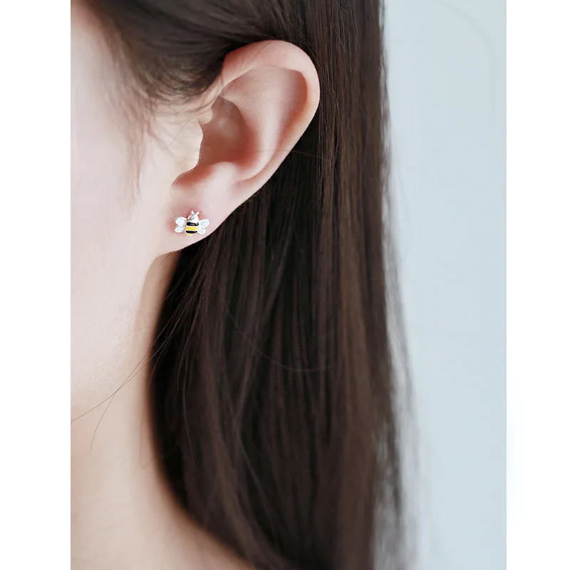 Ромашки новый дизайн чистое серебро 925 пробы ювелирные изделия прекрасные Пчелы