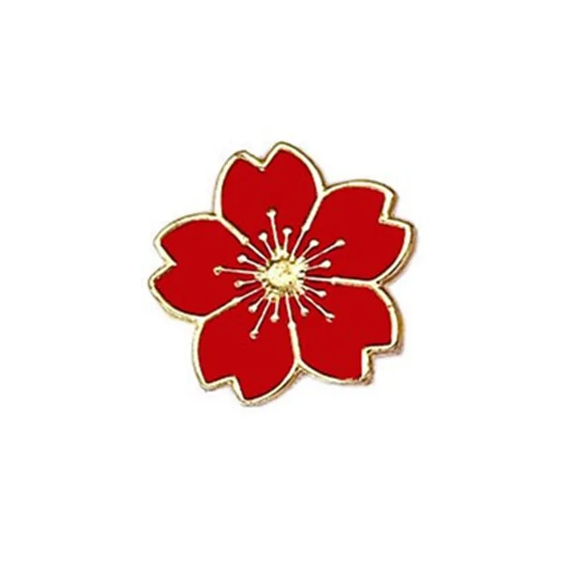 Брошь из металлического сплава в виде цветка вишни|Броши| |