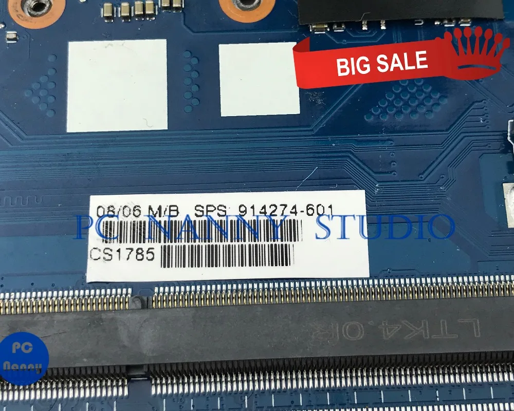 

PCNANNY for HP EliteBook 820 G4 Laptop motherboard 914274-601 6050A2854201-MB-A01 i7-7600U tested