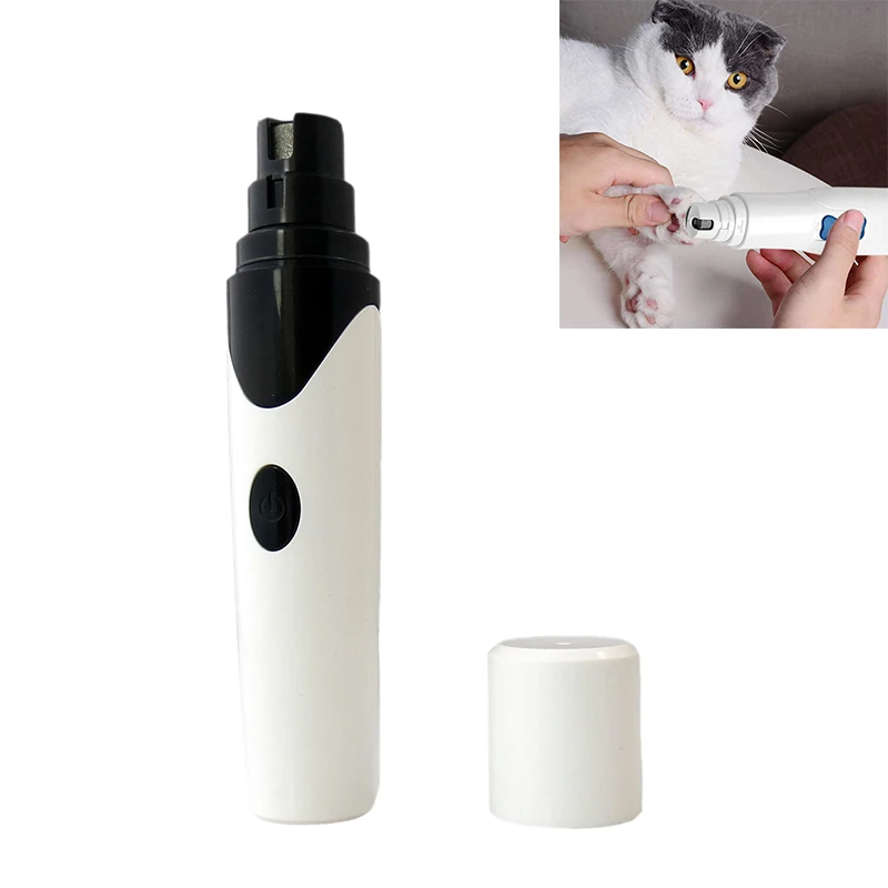 Аккумуляторные мельницы для ногтей для собак, usb-зарядка, кусачки для ногтей для домашних животных, бесшумные электрические лапы для собак и кошек, инструменты для ухода за ногтями, чистящий триммер