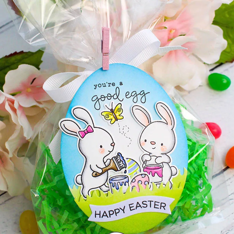 Прозрачные штампы с кроликом для резки металла/силиконовый штамп скрапбукинга