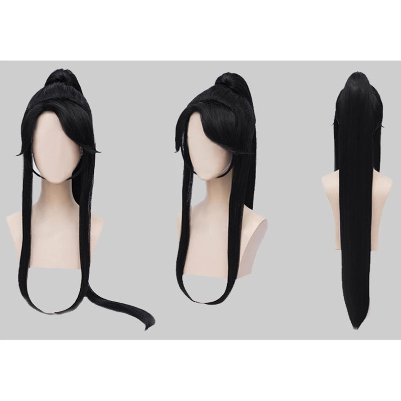 only wig Аниме Mo Dao Zu Lan Sizhui Lan Jingyi, костюм для косплея, Grandmaster of Demonic Cultivation, мужская обувь Hanfu, парик, волосы для мальчиков - Цвет: only wig