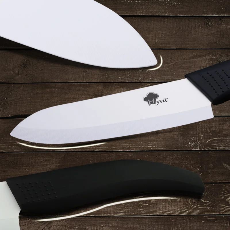 Набор кухонных ножей с подставкой (4 ножа)|kitchen knife|zirconia blackblack blade |