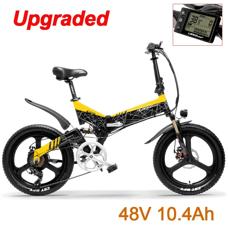 UP BKYE 48V 10.4Ah 7 скоростей 20 дюймов складной горный велосипед Ebike сильная мощность 10.4Ah/12.8Ah/14.5Ah литиевая батарея интегрированное колесо 5 уровень Педаль Помощь - Цвет: UP BKYE 48V 10.4Ah