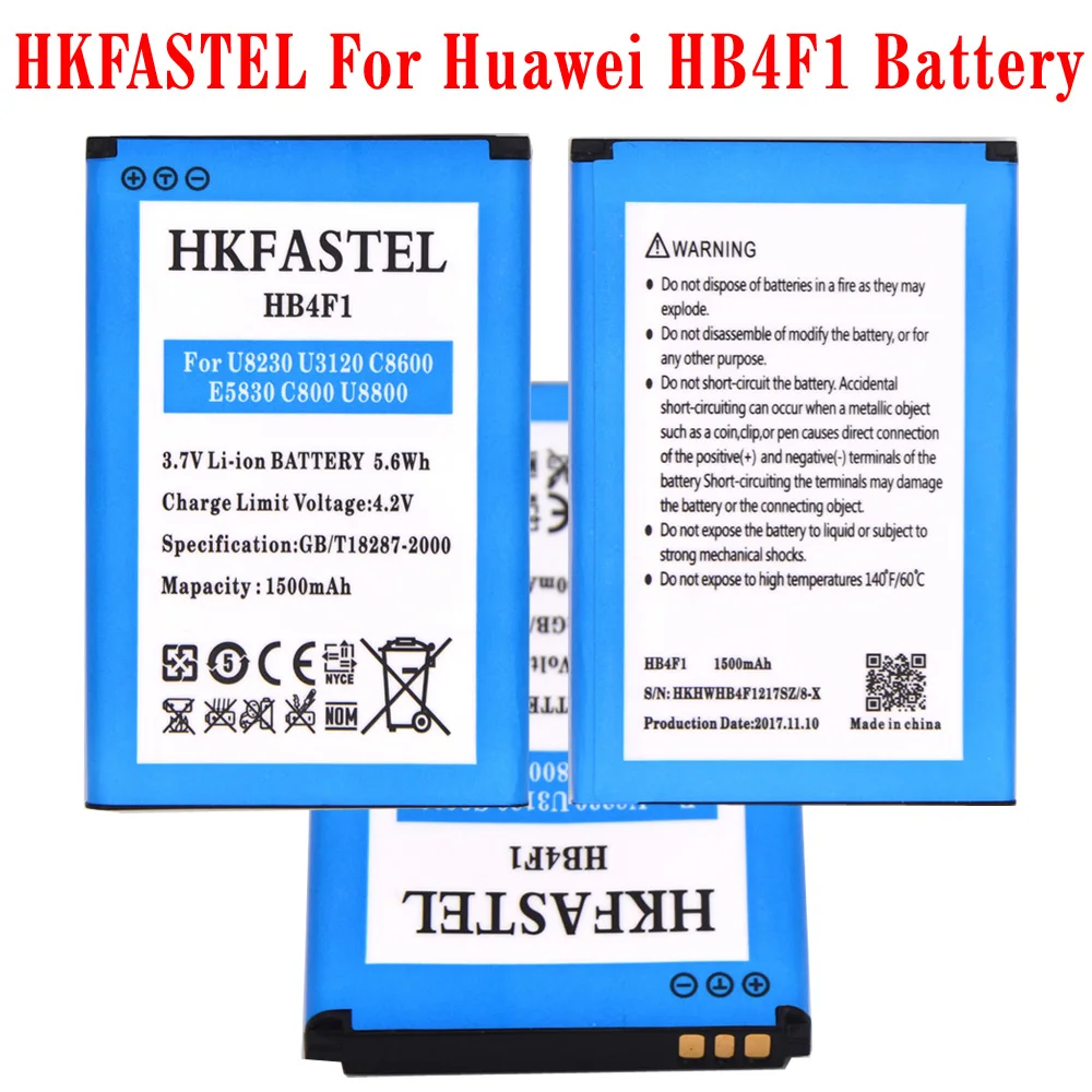 HKFASTEL Новый HB4F1: загибочный станок для труб из ПВХ: оригинальный аккумулятор Huawei