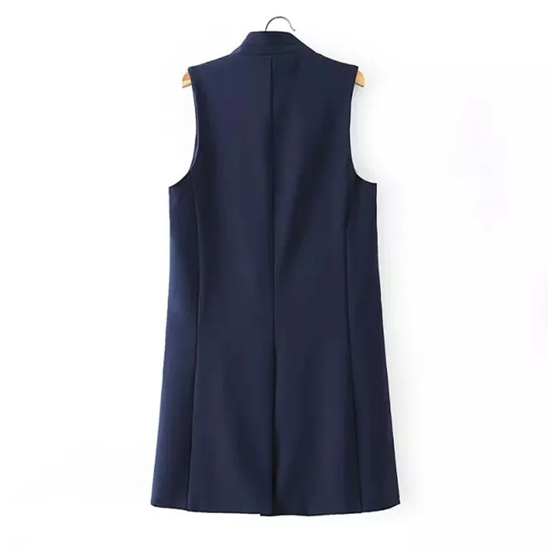 Женский Длинный жилет с разрезом сзади белый или черный повседневный в