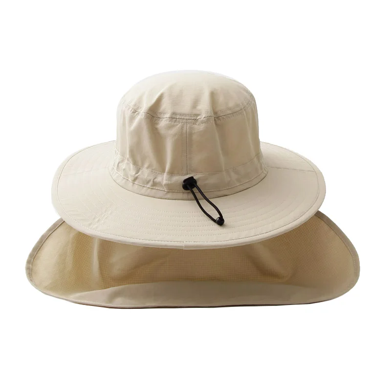 en Ucuz Ücretsiz Kargo Yüksek Kalite Güneş şapkaları Unisex Hızlı Kuru Balıkçılık Açık Kova Kapaklar XL Havalandırma Avcılık Visor Disket Chapeau Pelerin