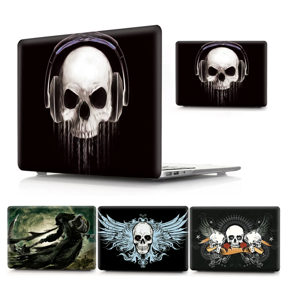 Чехол с рисунком черепа для MacBook Air Pro Retina 11 12 13 15 чехол ноутбука на Хэллоуин