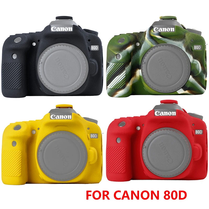 

Thicken Antiskid Soft Silicone Rubber Protective Cover camera body for canon EOS 80D Case DSLR Bag
