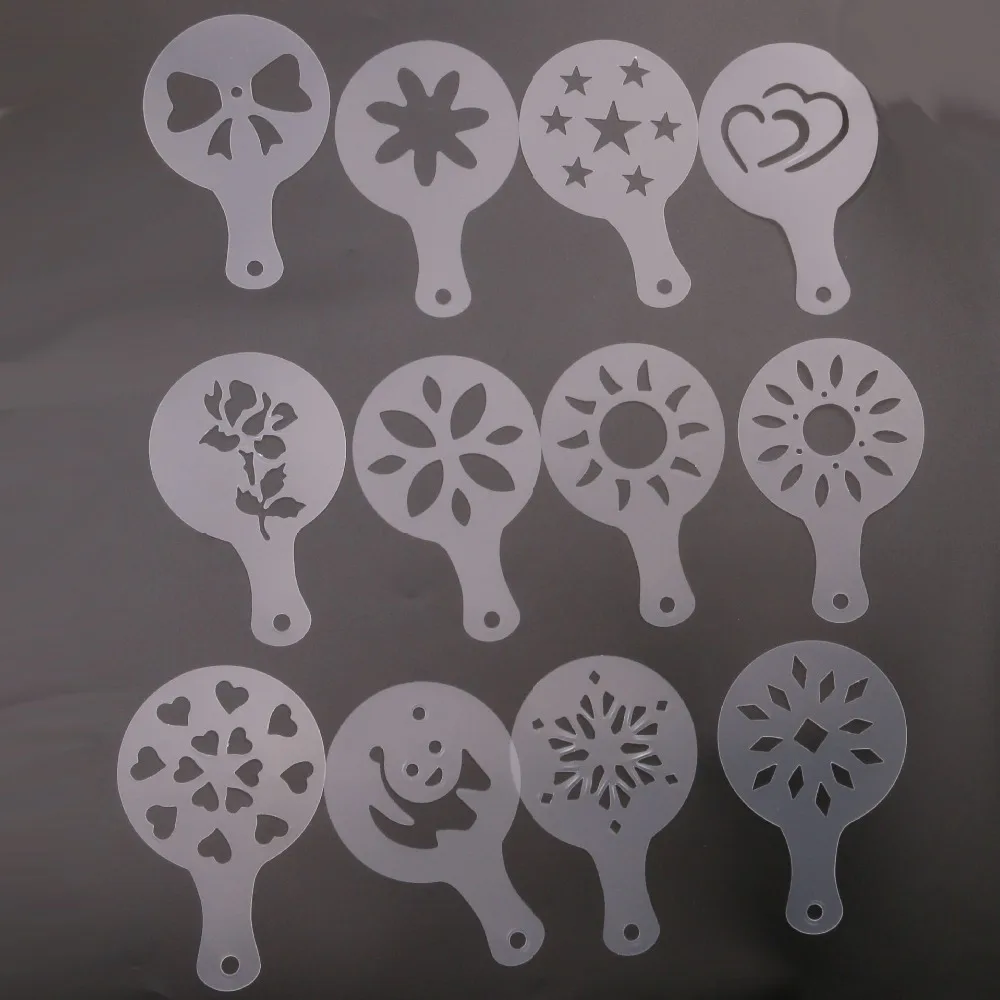 Трафареты для бариста 800 шт./лот кофе латте капучино трафареты творчества