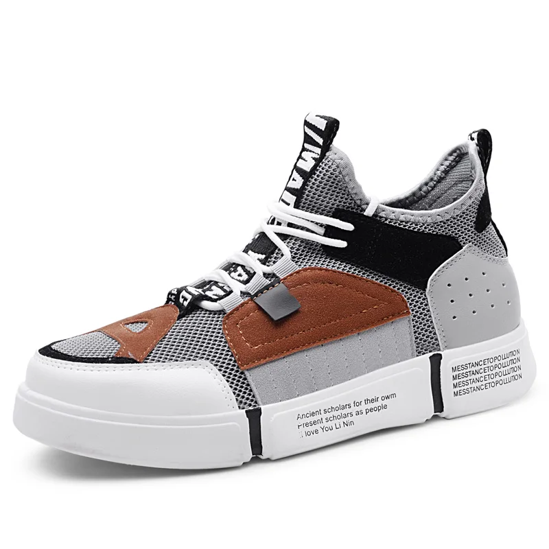 Gray B BomKinta Ins/Лидер продаж; кроссовки для мужчин; Новинка; Разноцветные мужские резиновые туфли; прогулочная обувь; модные брендовые Дизайнерские кроссовки - Цвет: Gray B