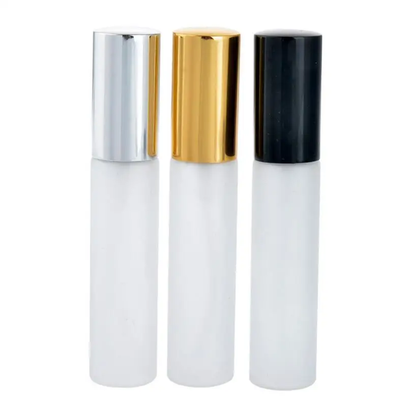 

200pcs/lot 10ML Frosting Glass Refillable Perfume spray Bottle With Aluminum Atomizer Empty Parfum Case