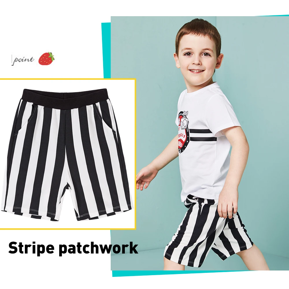 Balabala 2018 summer Children's clothes set enfant fashion Clothing toddler half Sleeve suit boy t-shirt+shorts | - Фото №1