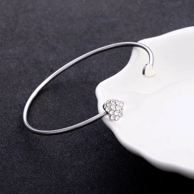 1 шт изысканные браслеты с сердцем женский браслет двойным открытые