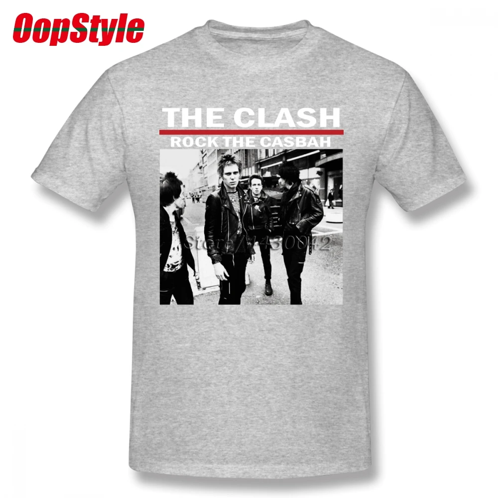 Мужская футболка с коротким рукавом The Clash Rock Casbah хлопковая Футболка большого