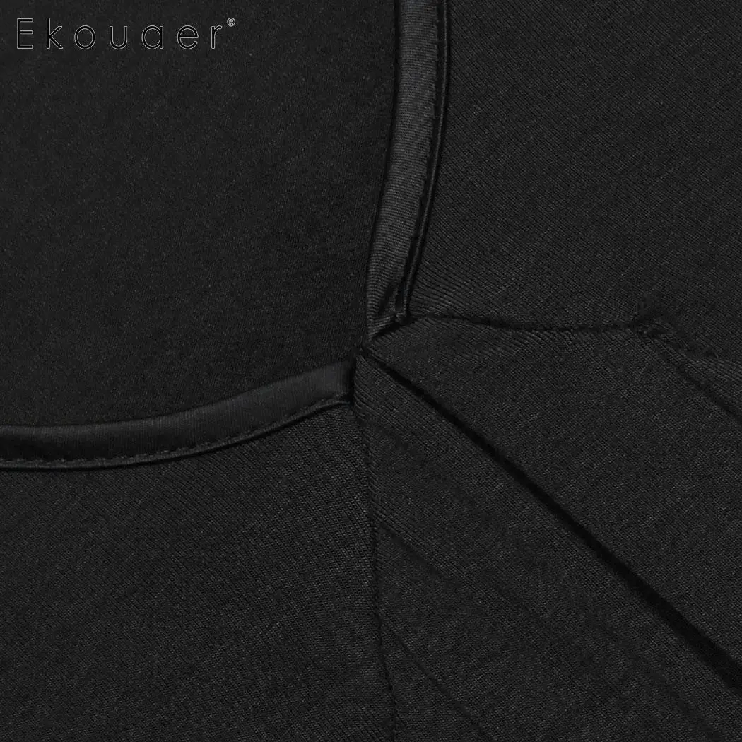 Ночная рубашка Ekouaer женская с треугольным вырезом без рукавов эластичной