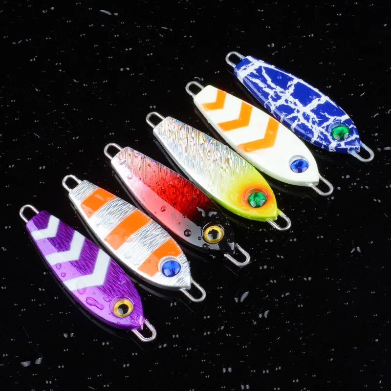 Minnow 6 цветов железная пластина приманки из свинца рыба искусственная приманка 7