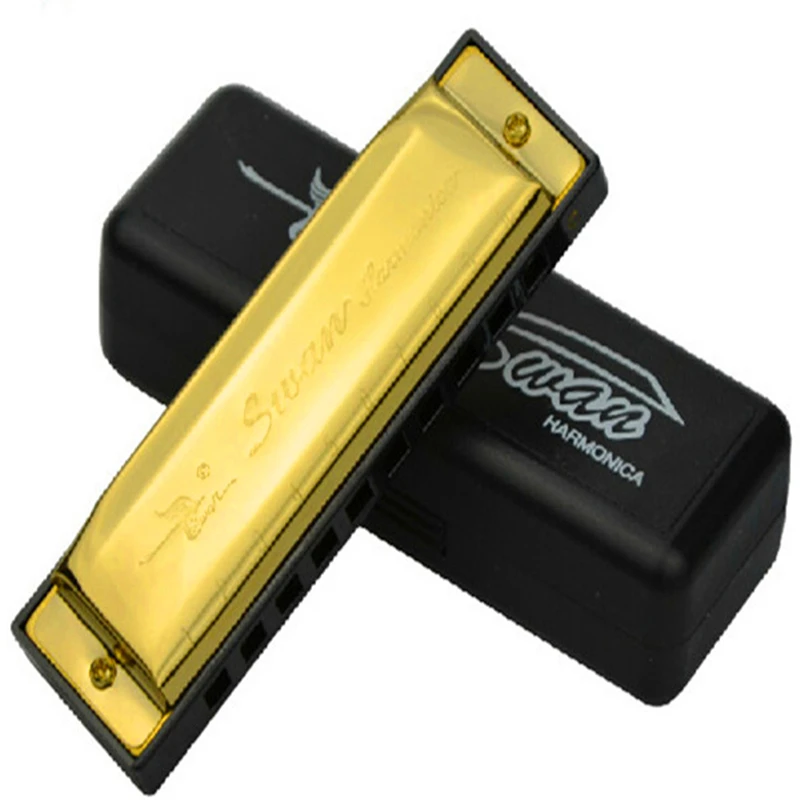 Лебедь Губная гармошка диатонический рот Ogan 10 отверстий cisne Armonica Blues harpe Key of C