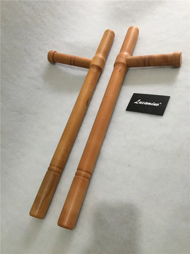 T sharp Tonfa древние боевые искусства двойные деревянные костыли Китайский кунг-фу двойной Tonfa фитнес практическое оборудование холодное оружие