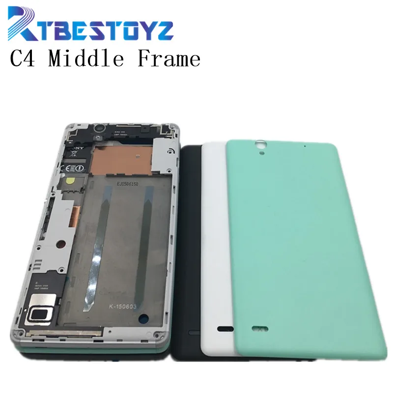 Передняя рамка RTBESTOYZ корпус держатель ЖК экрана + средняя для Sony Xperia C4 с задней