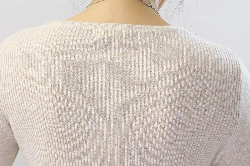 100% кашемировый свитер для женщин круглый вырез кардиган кофейного цвета