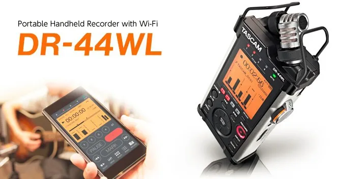 TASCAM DR-44WL линейная импульсно-Кодовая Модуляция Регистраторы последняя Беспроводной Wi-Fi транспортного контроля за удаленный запуск WAV/BWF или MP3 запись