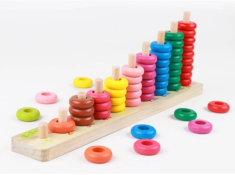 Детские игрушки подсчет матч 1-10 номер abacus Обучающие приспособления Монтессори доска Арифметические детские деревянные игрушки развивающий подарок математическая игрушка