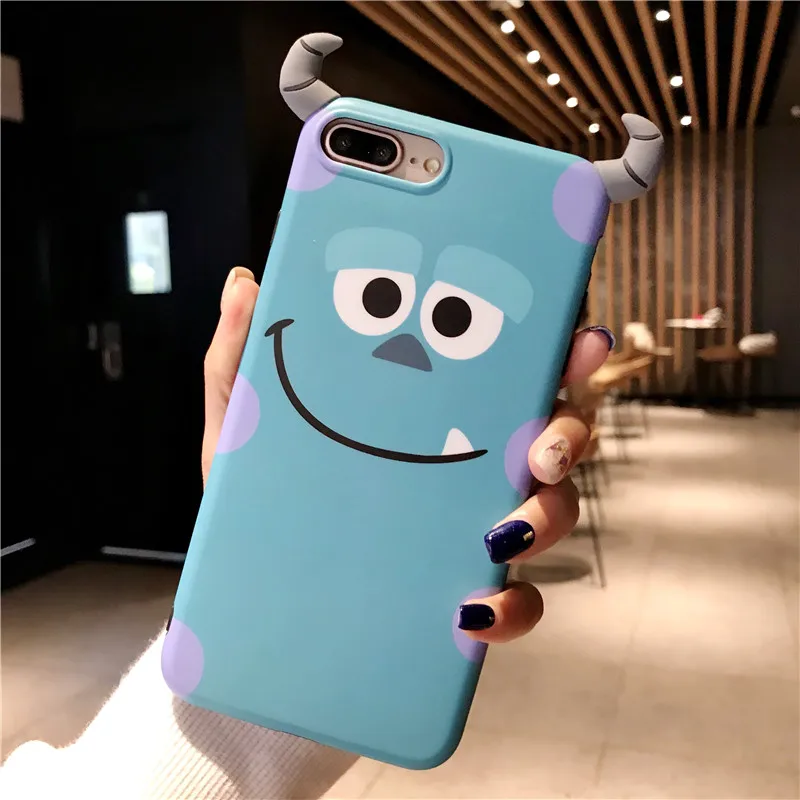 only case Для iPhone XS max XR X 3D милый Sullivan monsters чехол и пленка для экрана из закаленного стекла, Mr Q чехол для iPhone 8 8plus 7 7p 6S 6SP - Цвет: only case