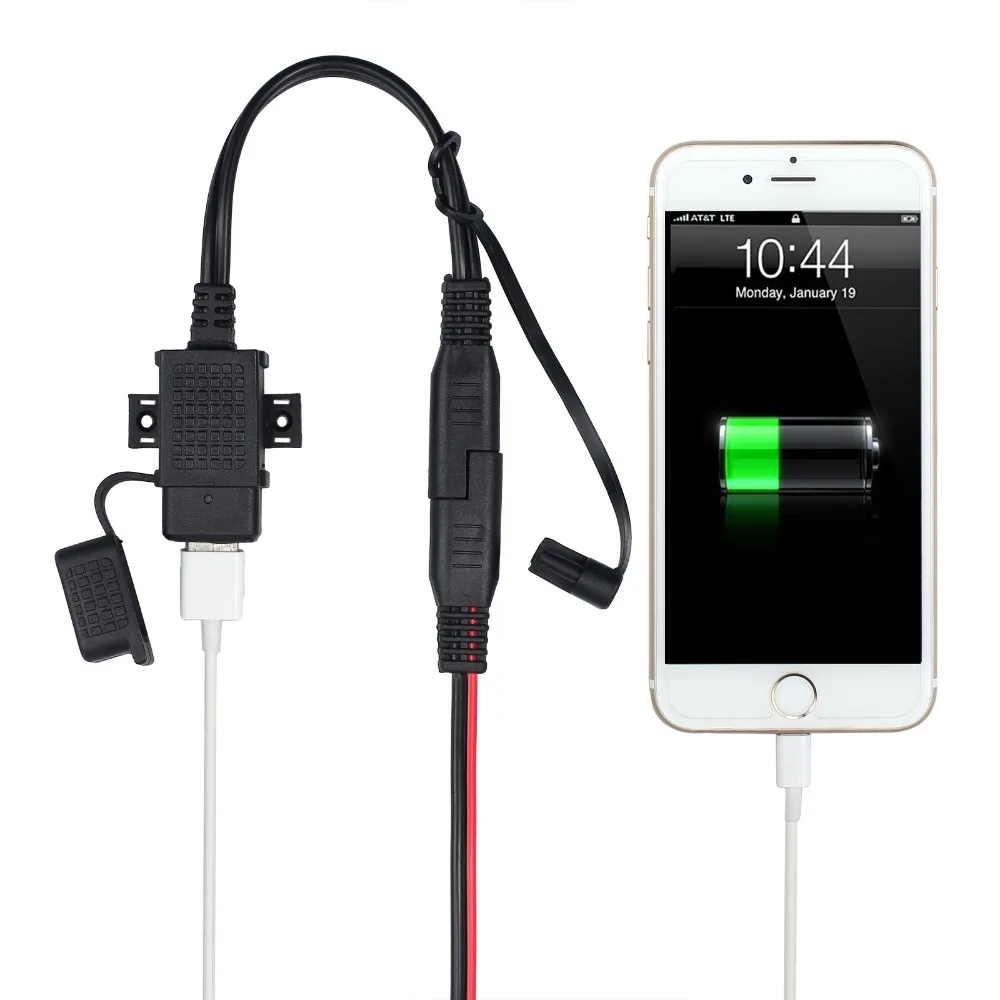 Авторозетка для 2 1 А водонепроницаемый мотоциклетный адаптер 12 в SAE USB интерфейса