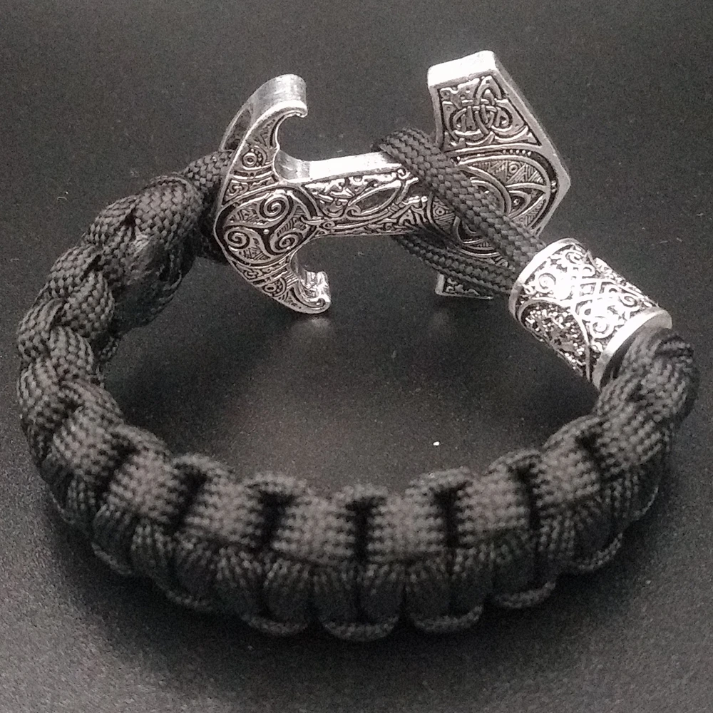 Odin Ворон славянский Коловрат Тор молот Мьёльнир мужские Vikingos Triskele троица Викинг браслет Valknut Vegvisir руны ювелирные изделия