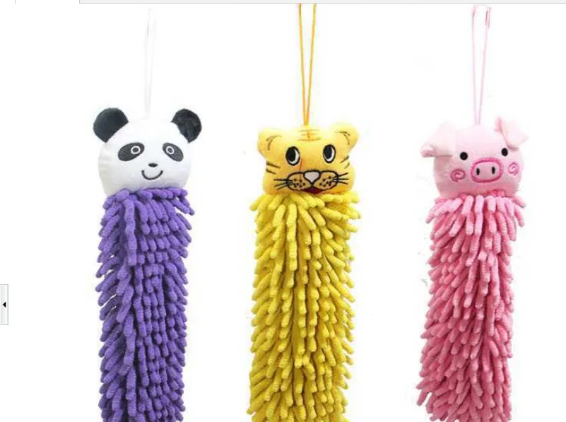 

10Pcs/lot Microfiber Lovely Animal Cleaning Towel Cartoon Hand Towels 32*8cm