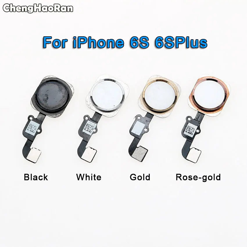 ChengHaoRan для iPhone 4, 4S, 5, 5C, 6, 6S Plus, 6 P, 6SP, кнопка «домой» с гибким кабелем, Кнопка меню, ключ, крышка экрана, управление, запасная часть