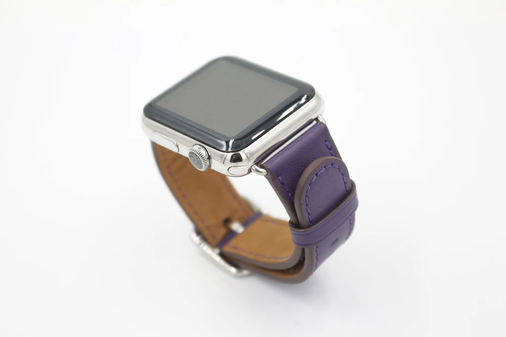 URVOI классический ремешок с пряжкой для Apple Watch series 5 4 3 2 1 ремешок для iwatch телячья кожа с квадратной пряжкой современный дизайн GEN.2