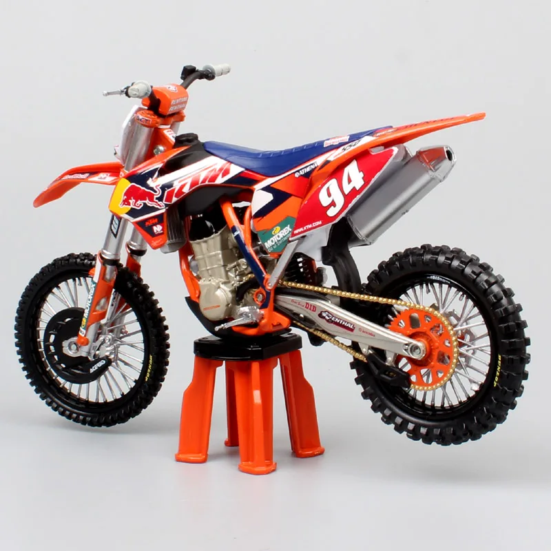 1:12 Масштаб KTM 450 SXF Красный № 94 Кен Роксен Мотокросс быка Байк транспортных средств Реплика мотоцикл литья под давлением модели игрушки