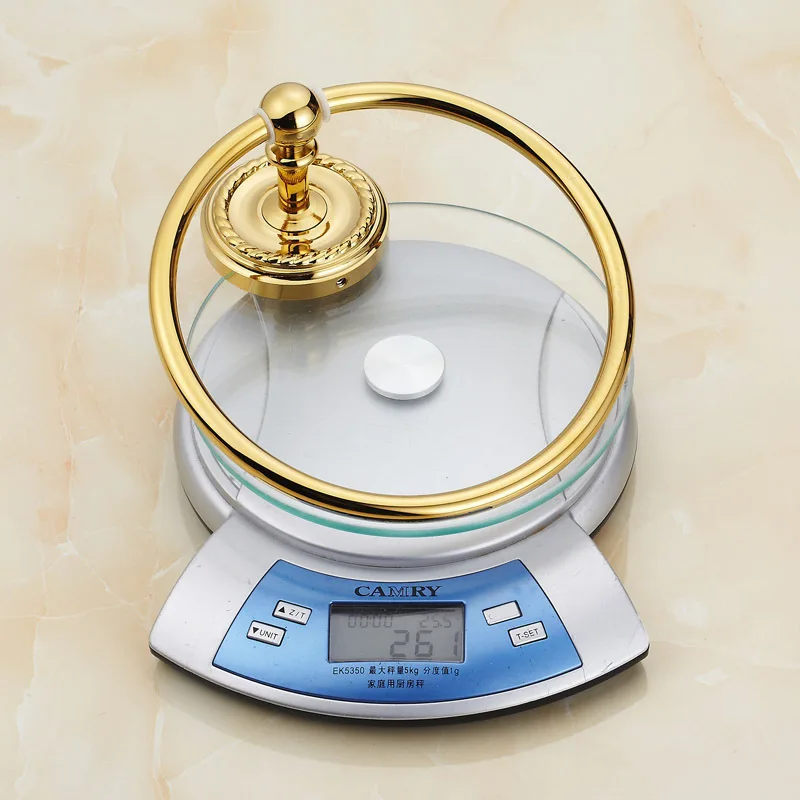 Золотой Латунный полотенце Аксессуары для ванны кольцо стойки настенный 7003 г|towel