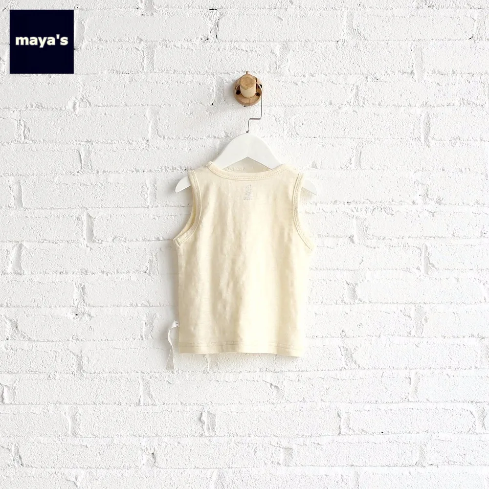 Mayas/бежевые Детские майки с длинными рукавами однотонные мягкие дышащие детские