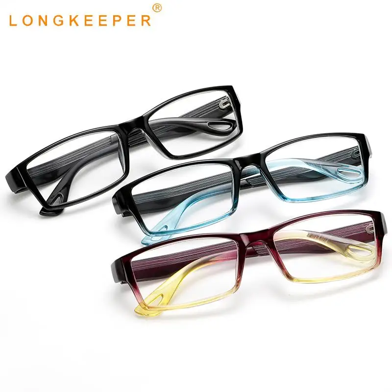 LongKeeper очки для чтения для мужчин и женщин Для мужчин Для женщин прозрачные линзы пресбиопические очки в стиле ретро для чтения очки 1,0 1,5 2,0 2,5 3,0 3,5 4,0