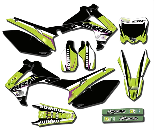 4 Для Honda CRF250- CRF450 2013- CRF 250 450 мотоцикл Полные наклейки DIY настраиваемые персональные номера наклейки - Цвет: 4