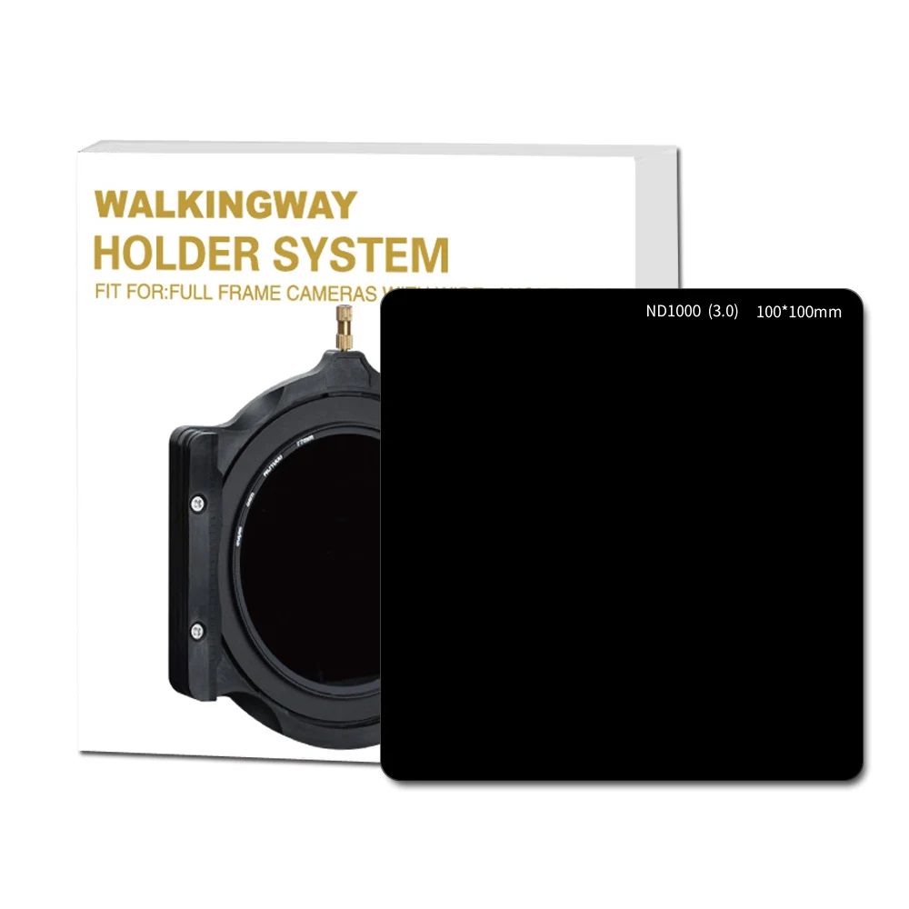 100 100 WalkingWay оптическое стекло с многослойным покрытием 100*100 мм 100*150 мм ND фильтр нейтральной плотности квадратный фильтр 100 мм 150 мм ND1000 ND64 GND4 - Цвет: 100 100