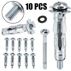 Полые стеновые анкеры M4X32, металлПолостьгипсокартонная заглушкакрепежный винт, 10 шт., горячая Распродажа