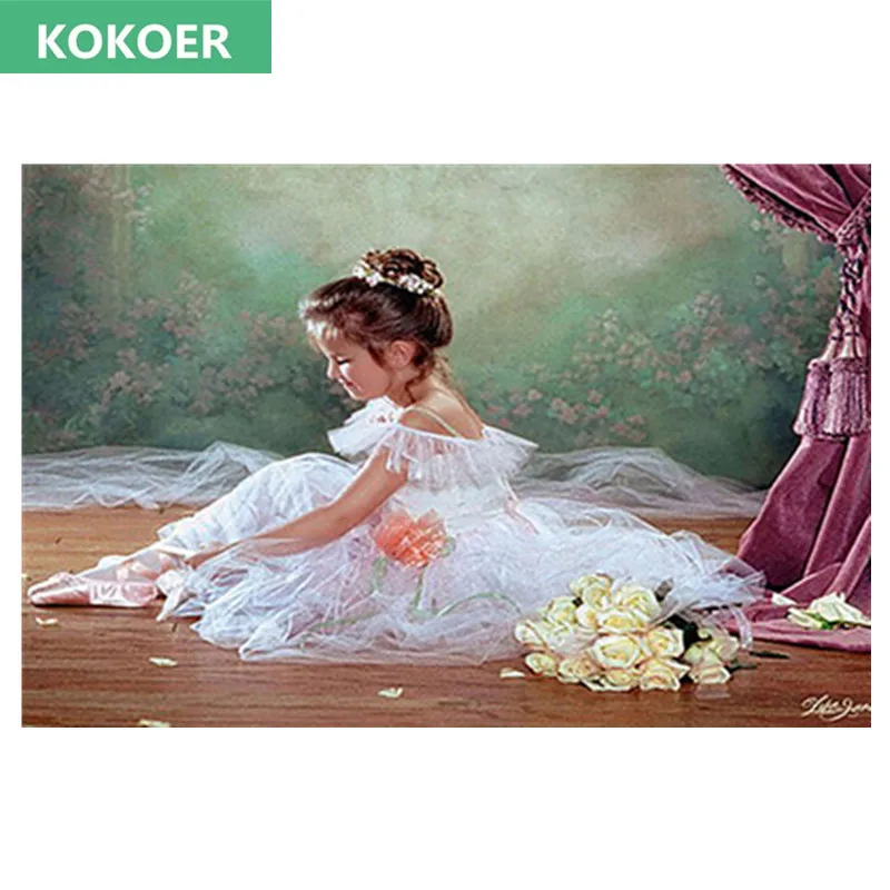 Новые балетные костюмы для танцев 3D DIY алмазная живопись детей значок Стразы