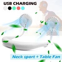 personal mini neck cooling fans electric fan usb rechargeable wearable portable neckband fan 3 speed adjustable for home office