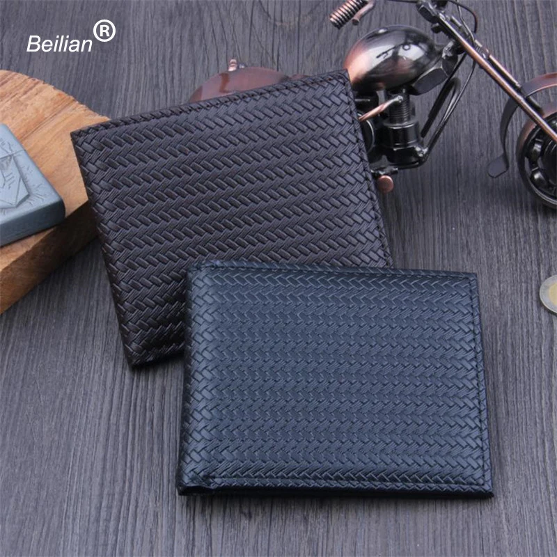 Beilian искусственный кошелек мужской короткий складной винтажный тонкий