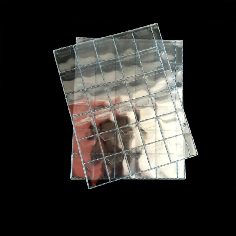 Альбом для монет прозрачный из ПВХ с 3 отверстиями 10 шт. | Дом и сад