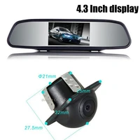 yeheng auto video parking assistance hd 4 3 inch color lcd car rearview mirror monitor mini night vision ccd rear view camera