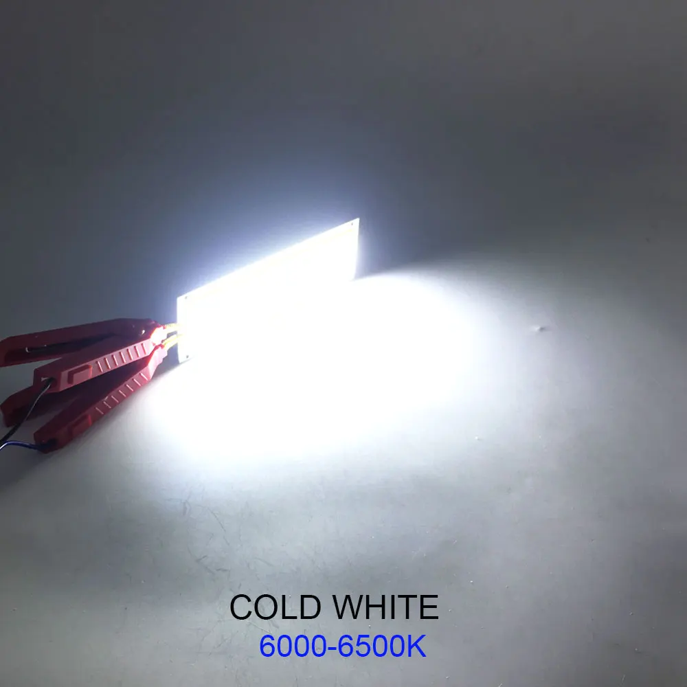 Cold White 1000LM 10 Вт 12 В COB светодиодный светильник, лампочка красного и синего цвета, теплый натуральный холодный белый цвет, 12 см Светодиодная лента для авто, светильник ing, Рабочая лампа DIY - Испускаемый цвет: Cold White